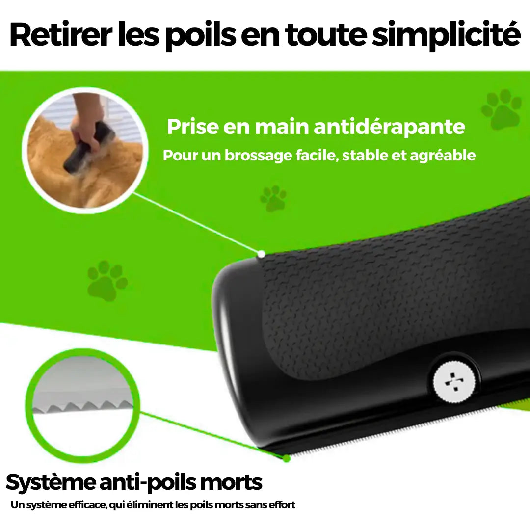 Brosse PelageZen – Élimine 95 % des poils en 2 minutes