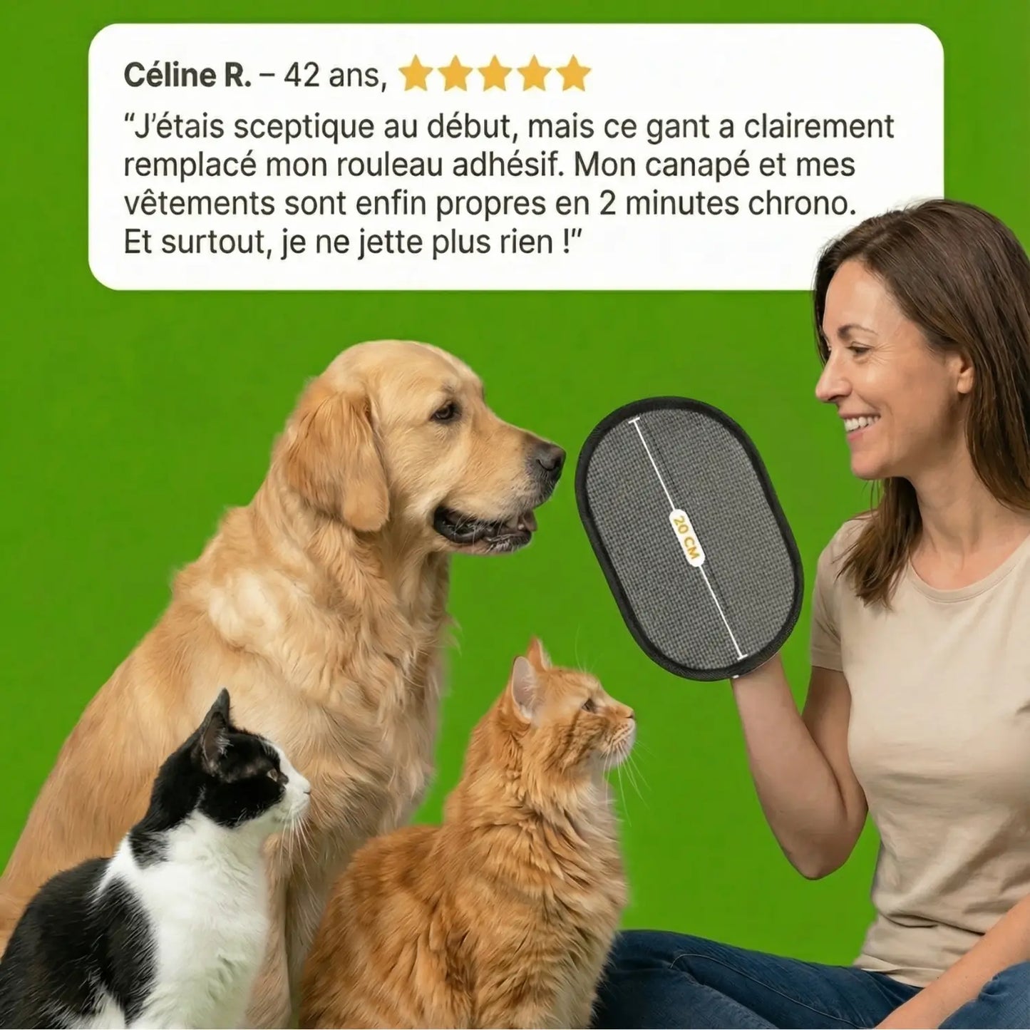 Gant Attrape'Poils | Réutilisable & Écologique