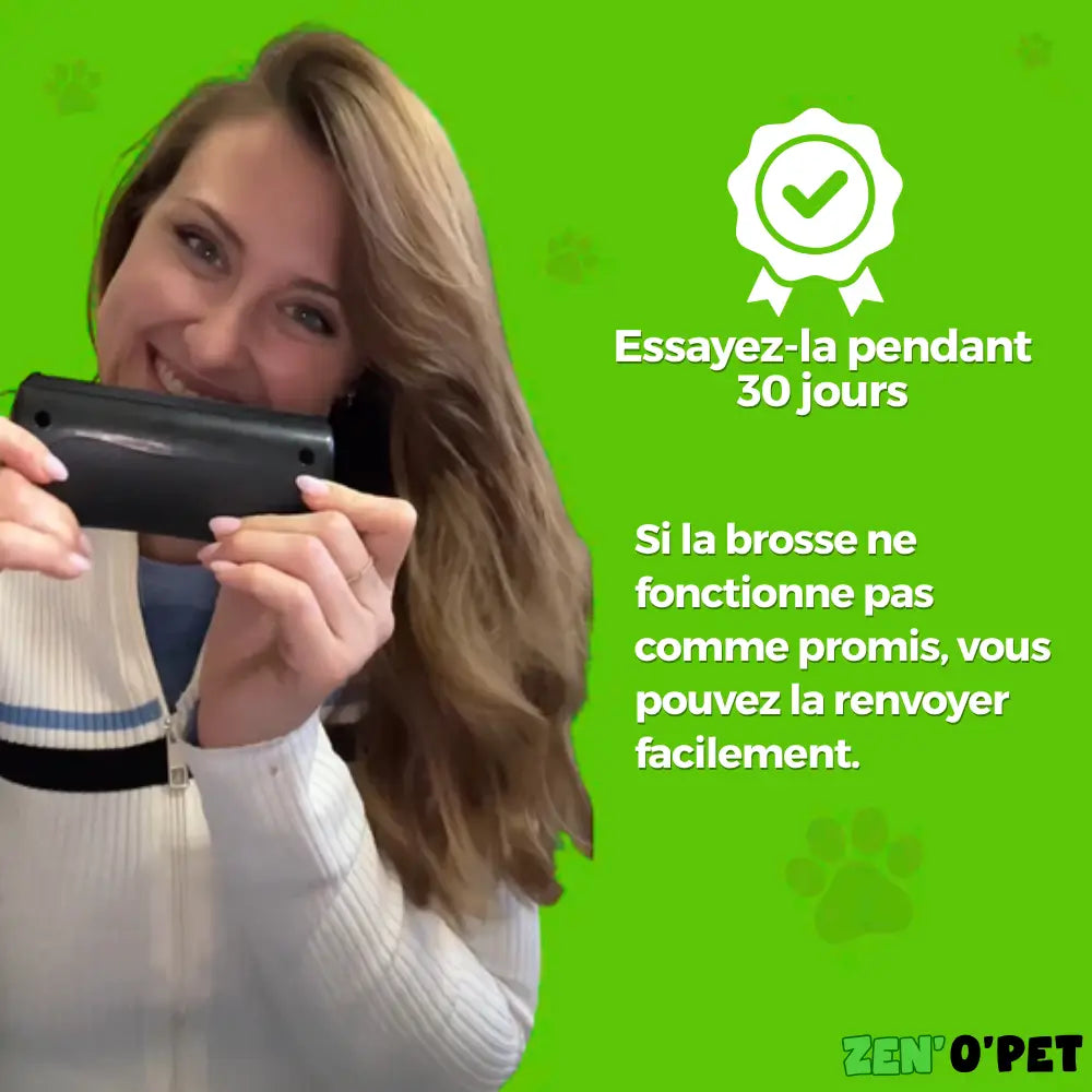 Brosse PelageZen – Élimine 95 % des poils en 2 minutes