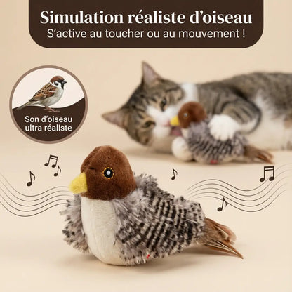 Zenopet® Oiseau Interactif Réaliste pour Chat